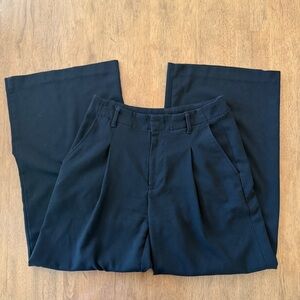 Gap Wide Leg Trousers, Black, Size 4 Petite